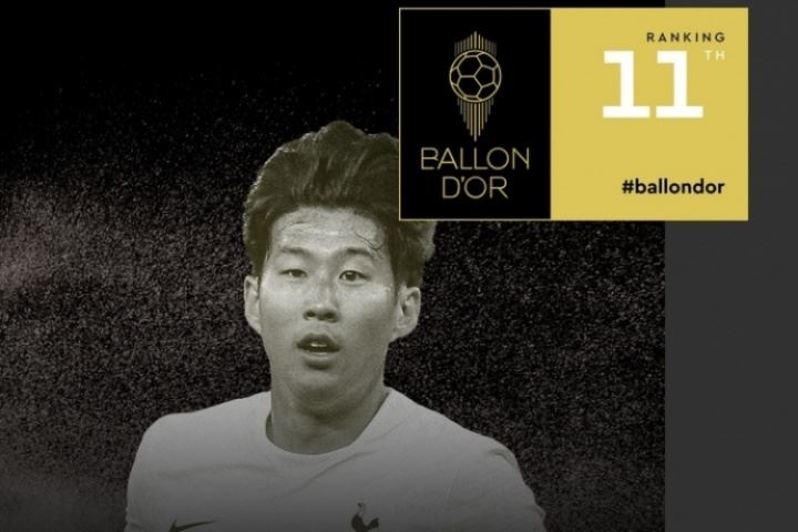 亚洲人连续两年无缘金球奖候选，亚洲历史最高金球排名仍属孙兴慜